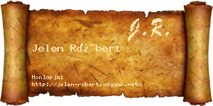 Jelen Róbert névjegykártya
